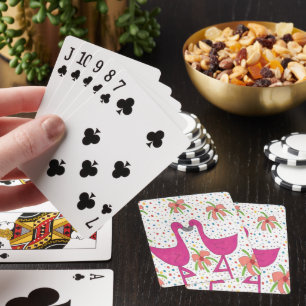 Jeu De Cartes Fiesta Flamant rose Floral