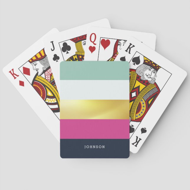Jeu De Cartes Files d'attente lumineuses et Faux Gold personnali (dos)