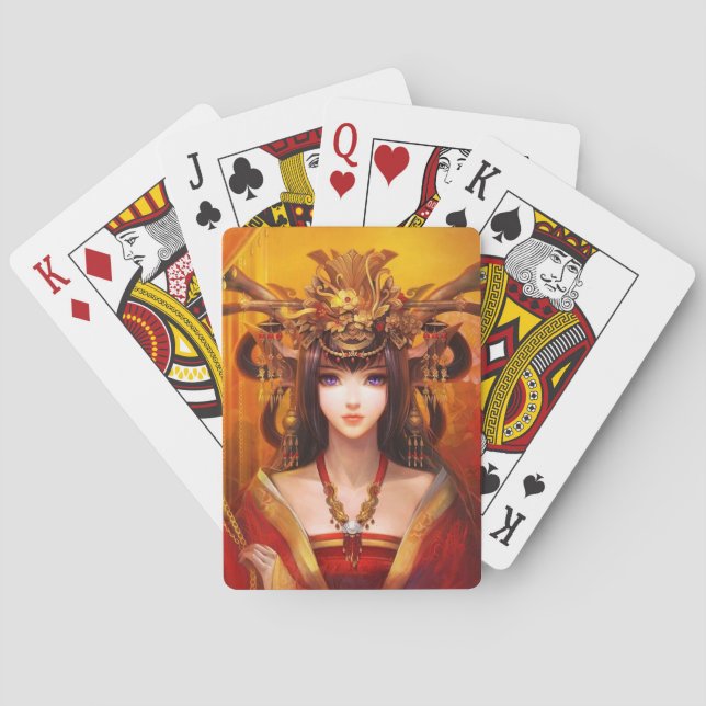 Jeu De Cartes Fille Anime Jouer aux cartes (dos)