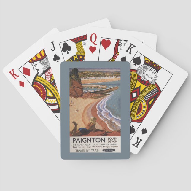 Jeu De Cartes Fille britannique de chemins de fer regardant (dos)