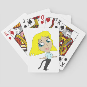 Jeu De Cartes fille chibi avec une queue
