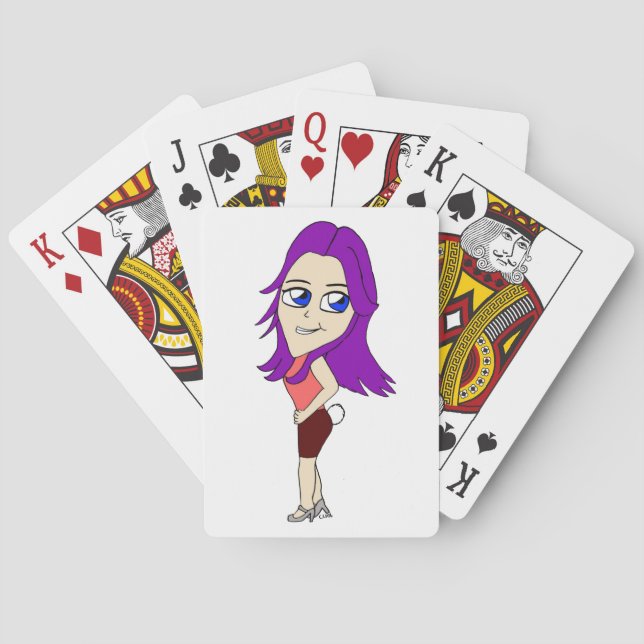 Jeu De Cartes fille chibi avec une queue de lapin (dos)