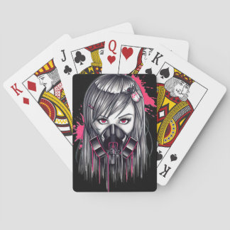 Jeu De Cartes Fille de Masque au gaz néon