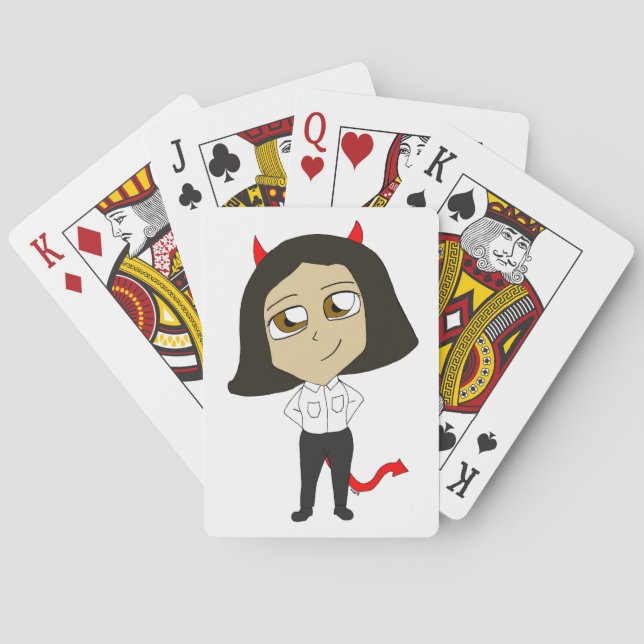 Jeu De Cartes fille diablotin chibi (dos)