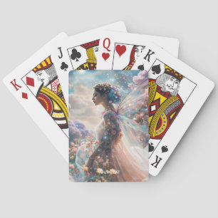 Jeu De Cartes Fille mignonne de jardin de fantaisie Fleurs