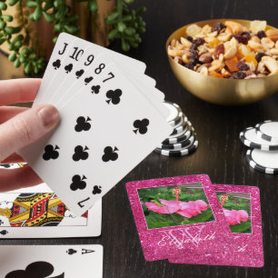 Jeu De Cartes Fille Parties scintillant étincelle Monogramme Nom