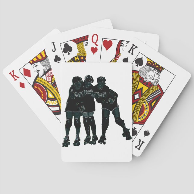 Jeu De Cartes Filles de Derby de rouleau (dos)