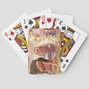 Jeu De Cartes Filles grecques antiques ramassant des galets
