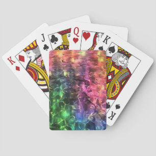 Jeu De Cartes Fin De L'Art Abstrait Arc-En-Ciel