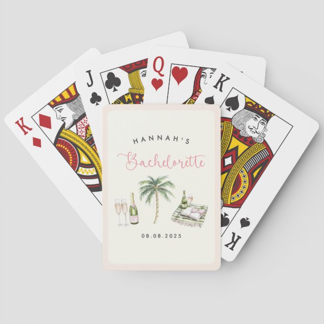 Jeu De Cartes Fin de semaine Retro Pink Wine Country (dos)