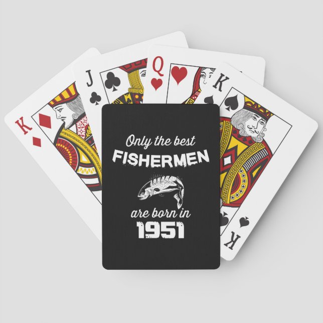 Jeu De Cartes Fishing Fisherman 70e Birthday (dos)