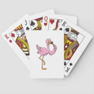Jeu De Cartes Flamant rose avec Lipstick
