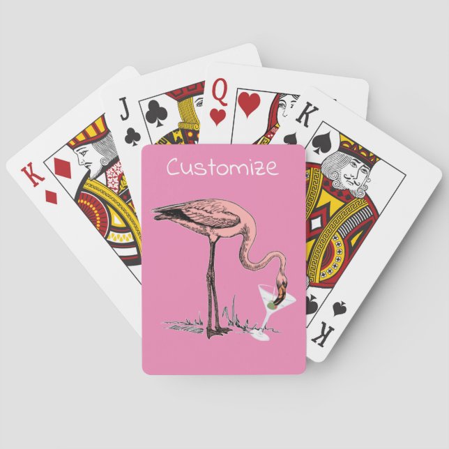 Jeu De Cartes Flamant rose Boire Martini Thunder_Cove (dos)
