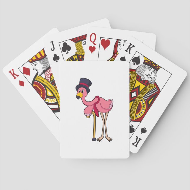 Jeu De Cartes Flamant rose comme pensionné avec Casquette (dos)