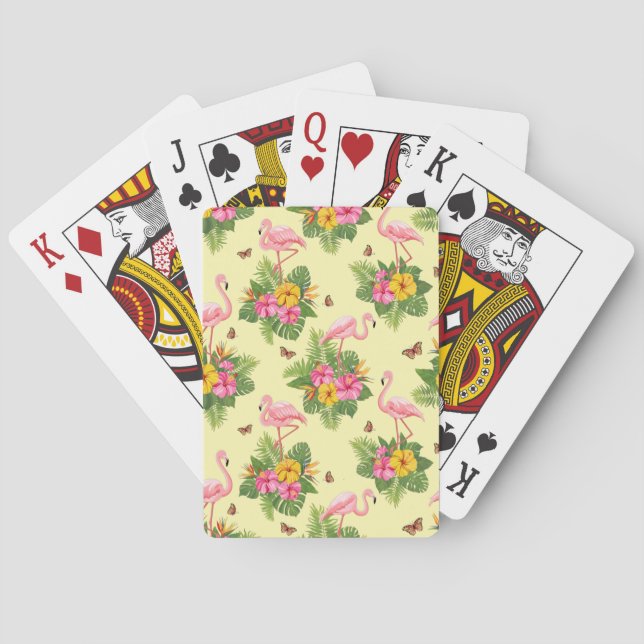 Jeu De Cartes Flamant rose et papillons 2 (dos)