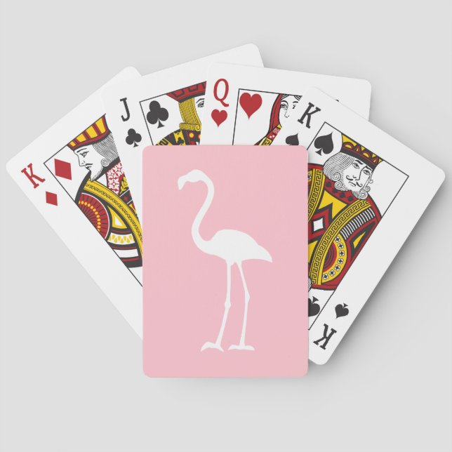 Jeu De Cartes Flamant rose rose et blanc (dos)