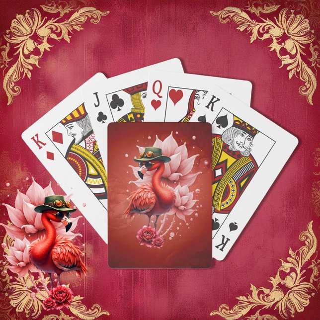 Jeu De Cartes Flamant rose Steampunk - Imaginaire Digital Artwor (Créateur téléchargé)