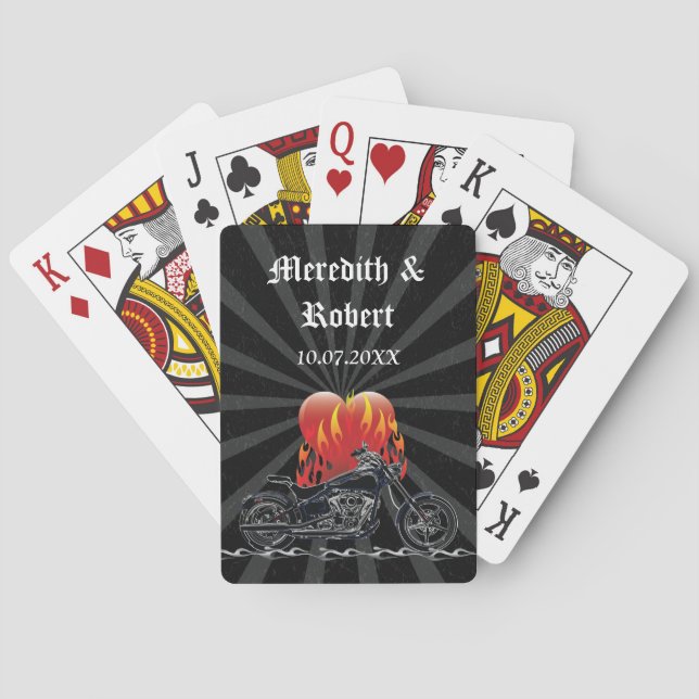 Jeu De Cartes Flaming Love Biker (dos)