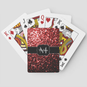 Jeu De Cartes Flamme rouge foncé Parties scintillant scintille G
