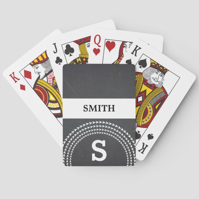 Jeu De Cartes Flèches circulaires de tableau noir personnalisées (dos)