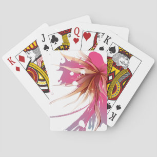 Jeu De Cartes Fleur Abstraite d'Hibiscus
