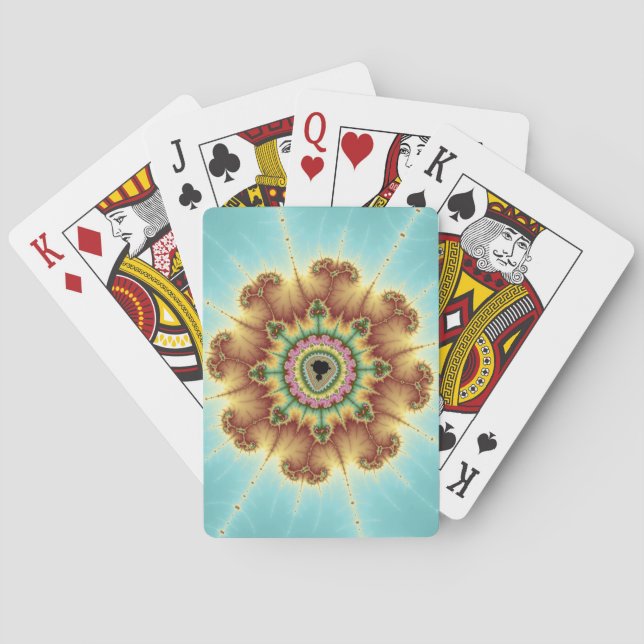 Jeu De Cartes Fleur d'automne - Art fractal (dos)
