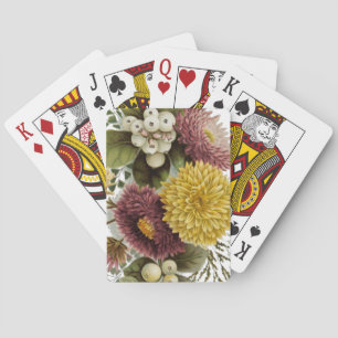 Jeu De Cartes Fleur de chrysanthème mère florale
