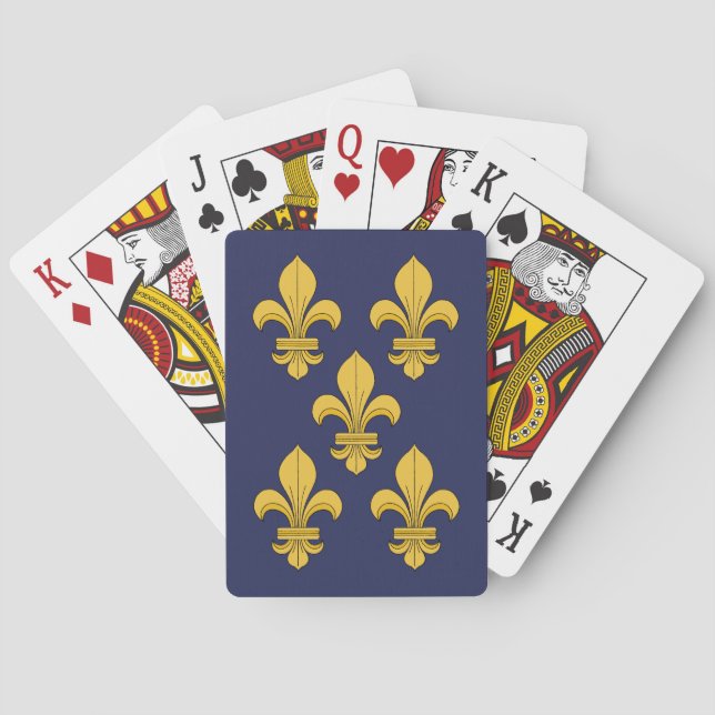 Jeu De Cartes Fleur-De-lis (dos)