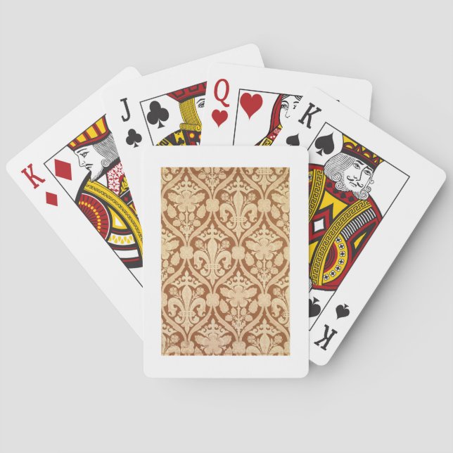 Jeu De Cartes 'Fleur-de-Lis', papier peint reproduisant (dos)