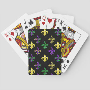 Jeu De Cartes Fleur de Lis perles - Cartes de Jeu Noires