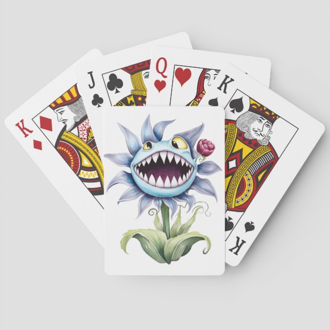 Jeu De Cartes Fleur de monstre à dents pointues (dos)
