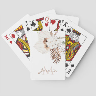 Jeu De Cartes Fleur de Pampa Bohème Rustique