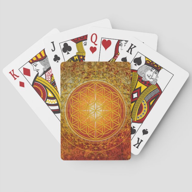 Jeu De Cartes Fleur de vie - Ornement III (dos)