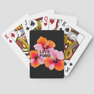 Jeu De Cartes Fleur d'Hibiscus Live Pono Hawaï