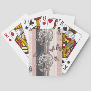 Jeu De Cartes Fleur Élégante de Papillon (8)