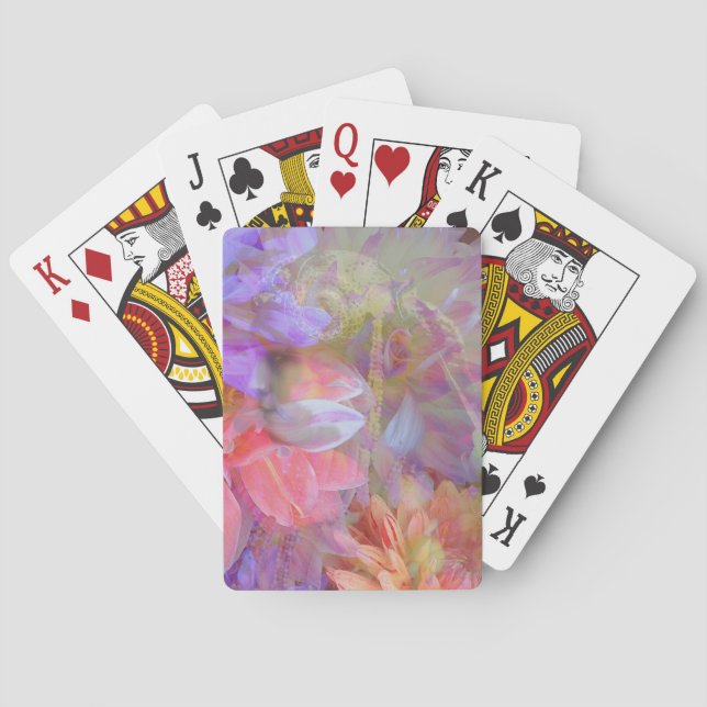 Jeu De Cartes Fleur Fée Double exposition Imaginaire Art (dos)