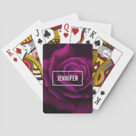 Jeu De Cartes Fleur gothique de rose violet-rouge