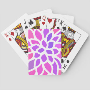 Jeu De Cartes Fleur Hippie rose Rétro Moderne