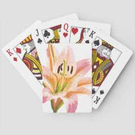 Jeu De Cartes Fleur rose Lily | Aquarelle peinture florale