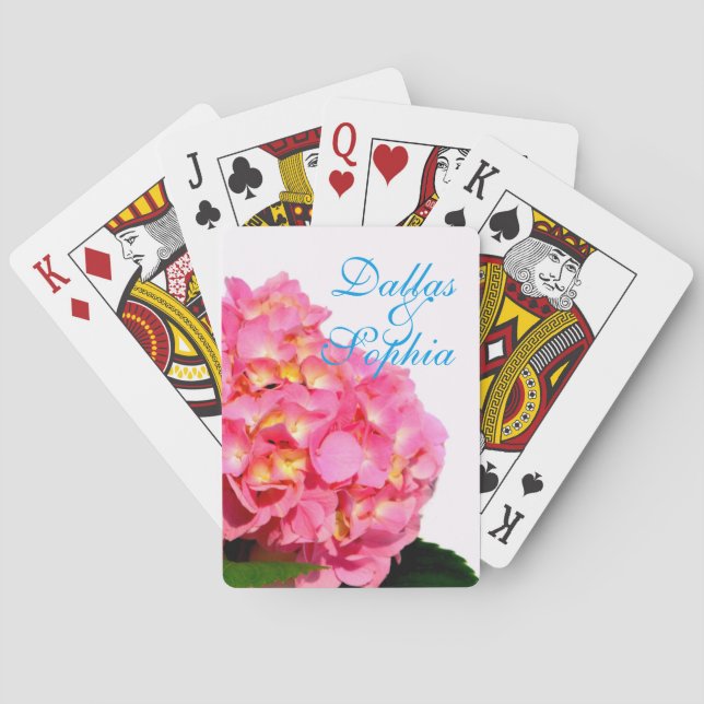 Jeu De Cartes Fleur rose rose rose Hydrangea (dos)