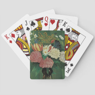 Jeu De Cartes Fleurs avec Ivy par Henri Rousseau, Floral Vintage