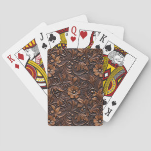 Jeu De Cartes Fleurs Brown Western Cowgirl