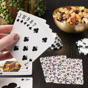 Jeu De Cartes Fleurs colorées, Motif Floral, Verdure, Boho