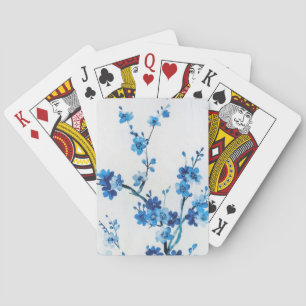 Jeu De Cartes Fleurs d'aquarelle bleue délicieuses