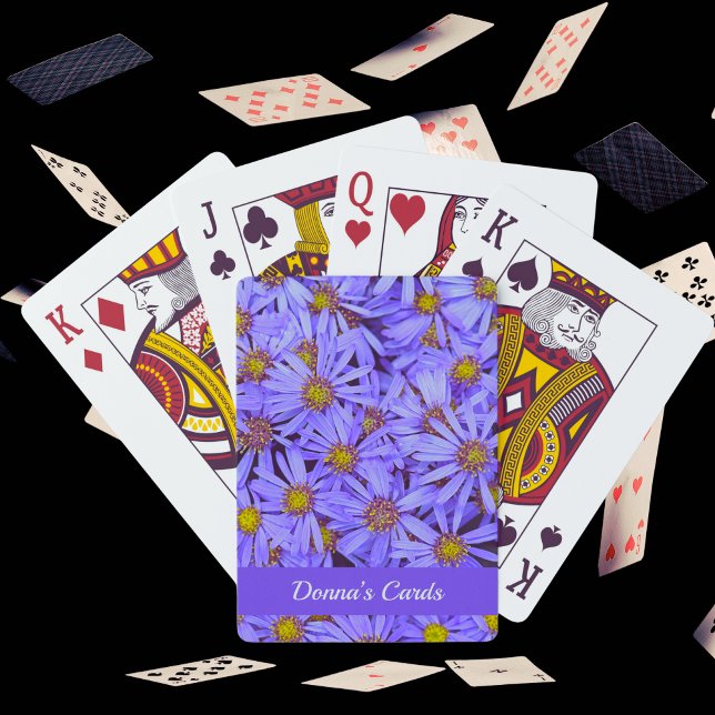 Jeu De Cartes Fleurs d'Aster violet à RHS Garden Wisley (Elegant personalised Purple Aster Flowers )