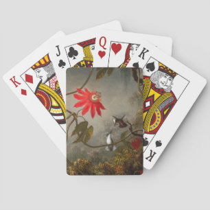 Jeu De Cartes Fleurs de passion avec tête de colibris