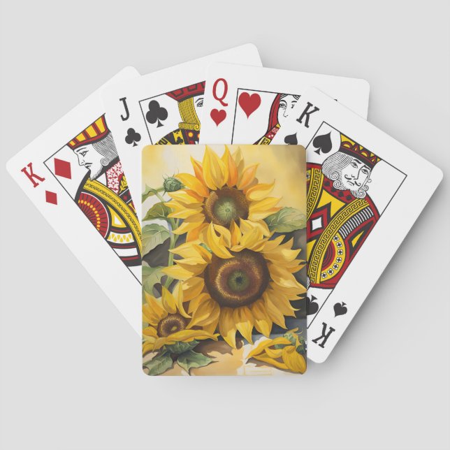 Jeu De Cartes Fleurs de soleil (dos)