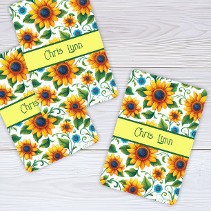 Jeu De Cartes Fleurs de soleil Art numérique jaune orange vert
