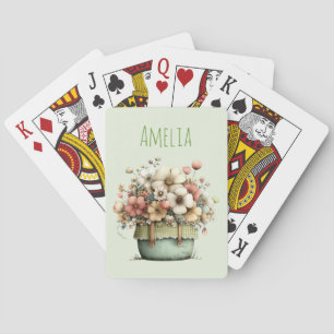Jeu De Cartes Fleurs en pot Cozy Shabby Mignon