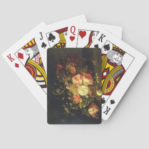 Jeu De Cartes Fleurs et insectes, 1711 (huile sur panneau)